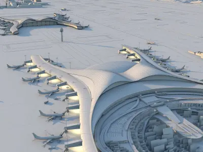 China International Airport - Chongqing 3D model