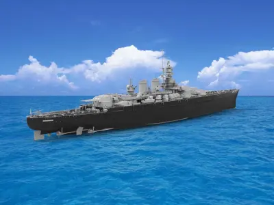 Littorio-class battleship 3D model