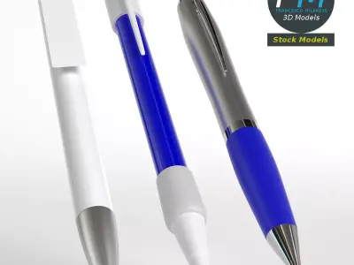 Pens set 3D model