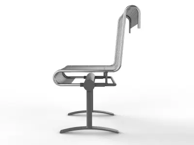 Waiting Room Chair 1 Seat 3D model