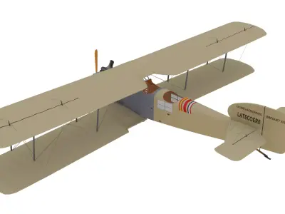 Breguet 14 Low-poly 3D model
