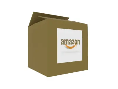 Amazon box Low-poly 3D model purchase