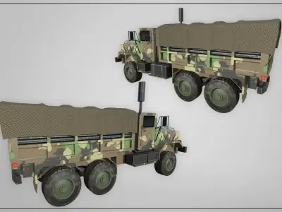 army truck Low-poly 3D model by codematics