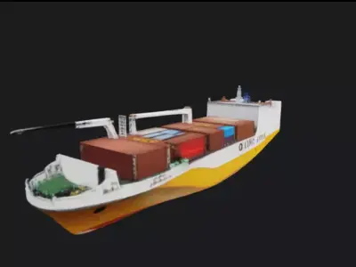 Cargo Vessel 3D Model 3D model