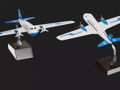 Aircraft ornaments Low-poly 3D model