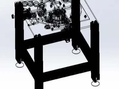 The rotary plate feeding and unloading device 3D model