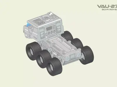 VAU-27 sci-fi rover 3D print model
