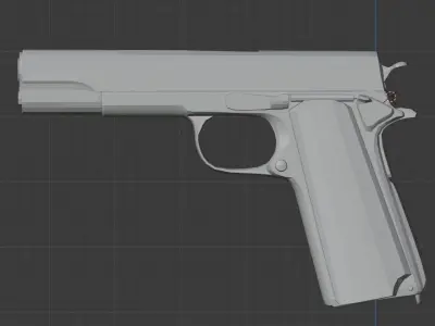 1911A1 pistol Low-poly 3D model