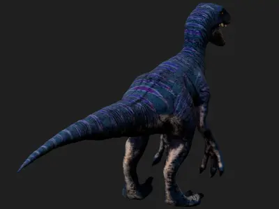 Velociraptor Low-poly 3D model order