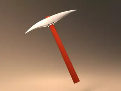 Pick axe 3D model Low-poly 3D model