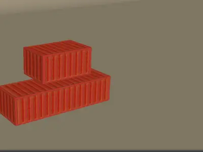 Truck Containers Low-poly 3D model