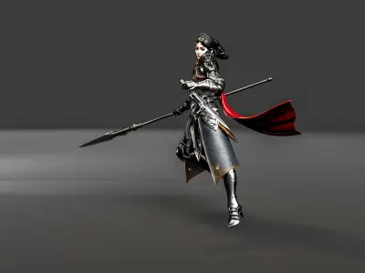 female warrior 3D model