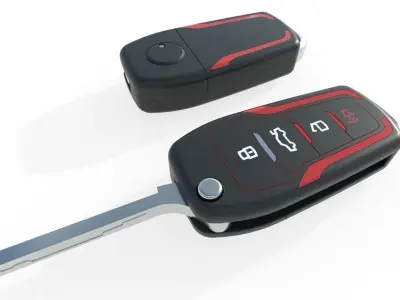 Car key Model 3 Low-poly 3D model