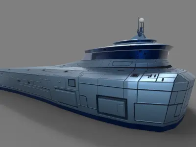 Destroyer Low-poly 3D model purchase