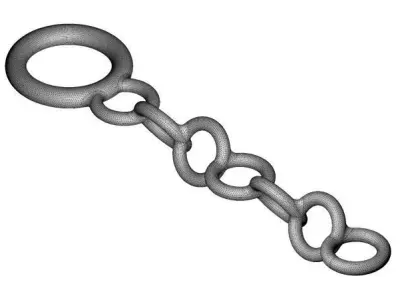 Classic Key Chain Link 3D print model