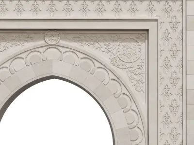 Moroccan Islamic Arch set 381 Low-poly 3D model