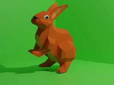 Rabbit Low-poly 3D model Low-poly 3D model