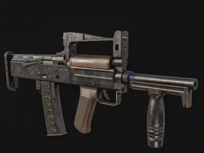 OTs-14 Groza Low-poly 3D model purchase