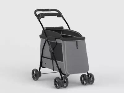 Baby stroller 3D model 3D model 4