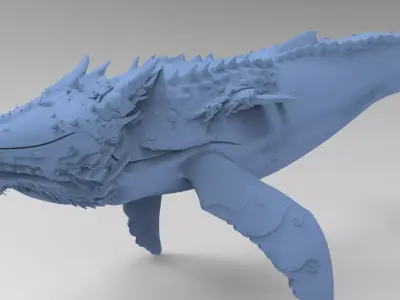 Dinosaur Whale 2 3D model