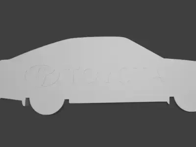AE86 Silhouette Keychain - 3D Printable Model 3D print model