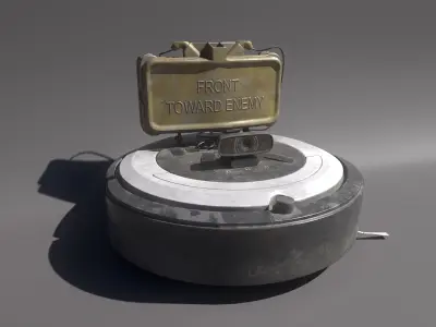 Home Defense Roomba PBR Game-Ready Low-poly 3D model