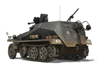 German Half Trucks - Collection 3D model