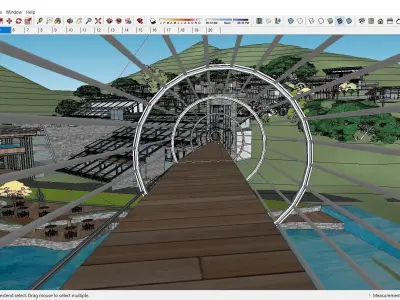 Sketchup Recreational Tourism building B10 3D model