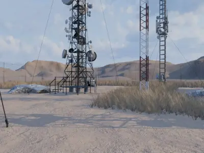 Communication Towers 3D model
