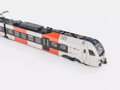 Stadler FLIRT CD PID Prague train unit 3D model