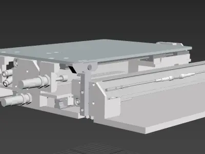 Double stroke cylinder slide rail module 3D model