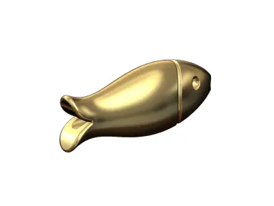 Simple fish bait bead spacer pendant and bracelet charm 3D print model