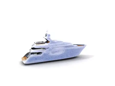 Sleek Yacht model pack Low-poly 3D model
