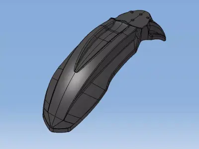 Front fender pitbike universal 3D model