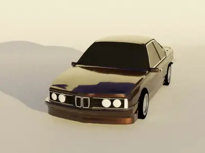 Classic German Coupe E24 6 Series   3D Model 3D model