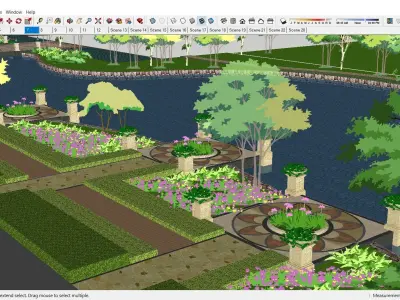 Sketchup Landscape Park 189 3D model