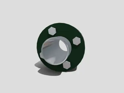 Machine - Pipe Flange Low-poly 3D model