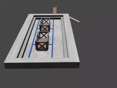 Storage tank supply 3D model