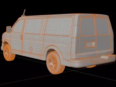  Chevrolet Express cargo van 2022 3D model