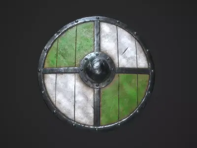 Medieval Shield A Low-poly 3D model