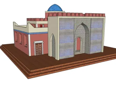 Persian Courthouse Low Poly Model Low-poly 3D model