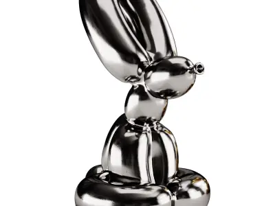 Balloon Rabbit Sculpture 3D model