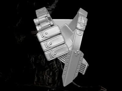 Modern Ninja Bandolier Kit 3D printable file for Action Figures 3D print model