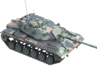 M60 battle Tank Low-poly 3D model