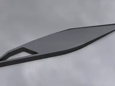 Knife concept Low-poly 3D model