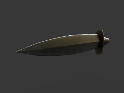 Gaming Knife Low-poly 3D model