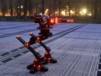 Mech Robot Low-poly 3D model get
