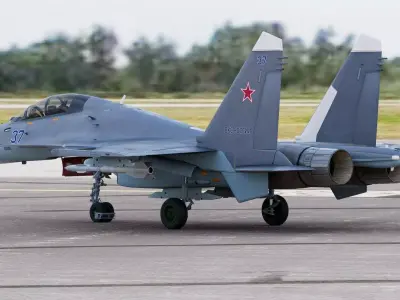 Russian Fighter Jet Sukhoi SU-30 SM Flanker H 3D model