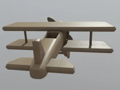 Wooden Plane Low-poly 3D model purchase