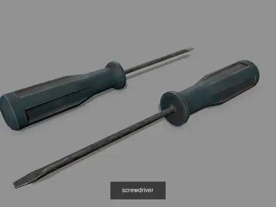 Screwdriver Collection 1 two screwdrivers 3D Model Pack
